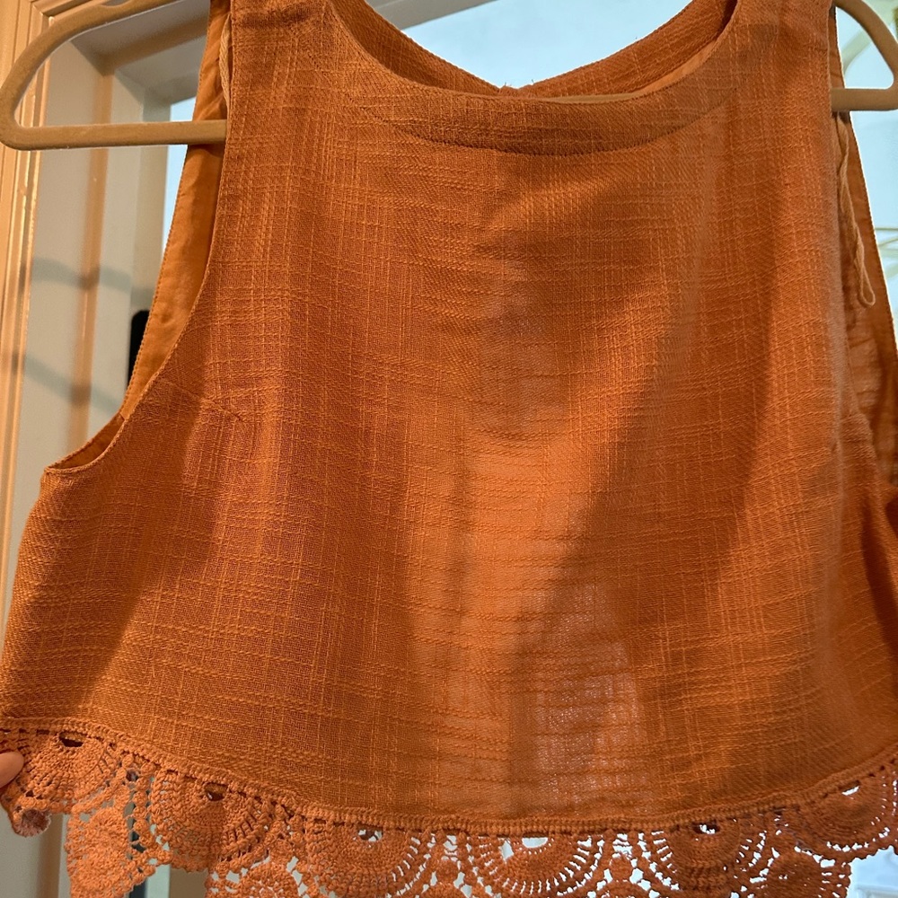 SET Beautiful set top and skirt from free people.